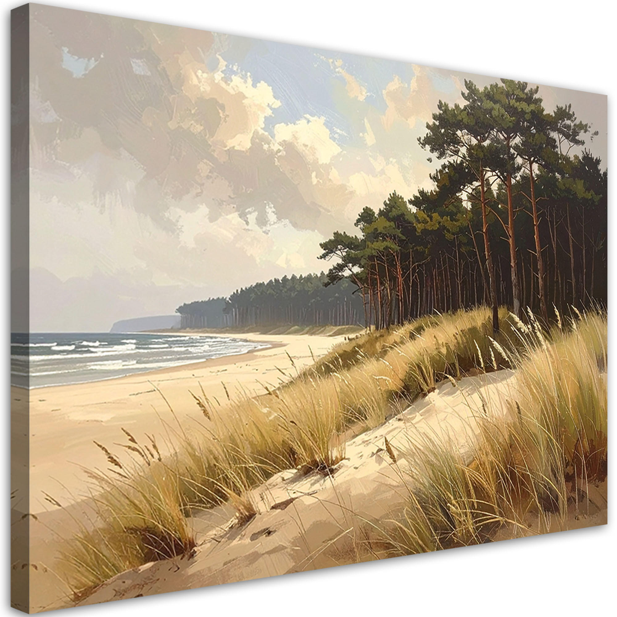 Feeby Leinwandbild Beige 120x80 cm