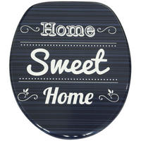 WC-SITZ Absenkautomatik Home Sweet Home - Blau, Holzwerkstoff (38/6/47cm) - Sanilo