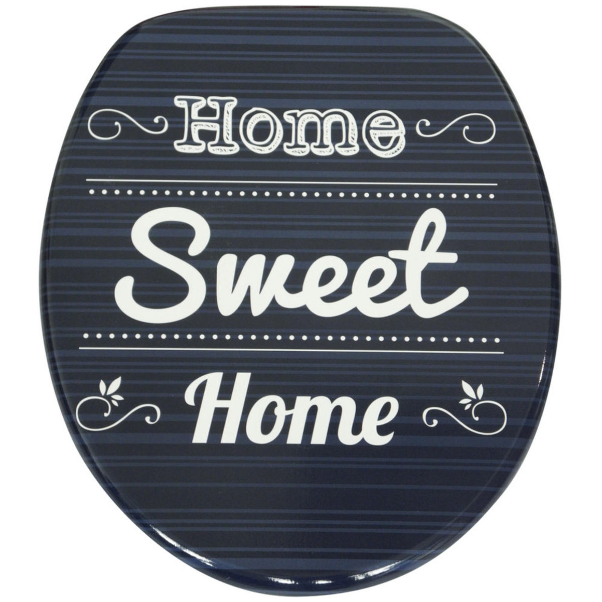 WC-SITZ Absenkautomatik Home Sweet Home - Blau, Holzwerkstoff (38/6/47cm) - Sanilo