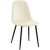 STUHL Samt Creme - Creme/Schwarz, Textil/Metall (44/88/54cm) - CLP