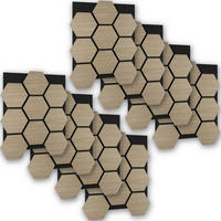 AKUSTIKPANEELE Sonic Shield, je 76 x 62 x 1,8 cm, Größe flexibel anpassbar, Eiche dunkel - Wildeiche, Holz (62/1.8/76cm) - tectake