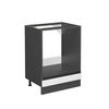 HERDUMBAUSCHRANK R-Line Weiß 60 cm J-Shape, ohne AP - Anthrazit/Weiß, Holzwerkstoff (60/81.6/46cm) - Vicco