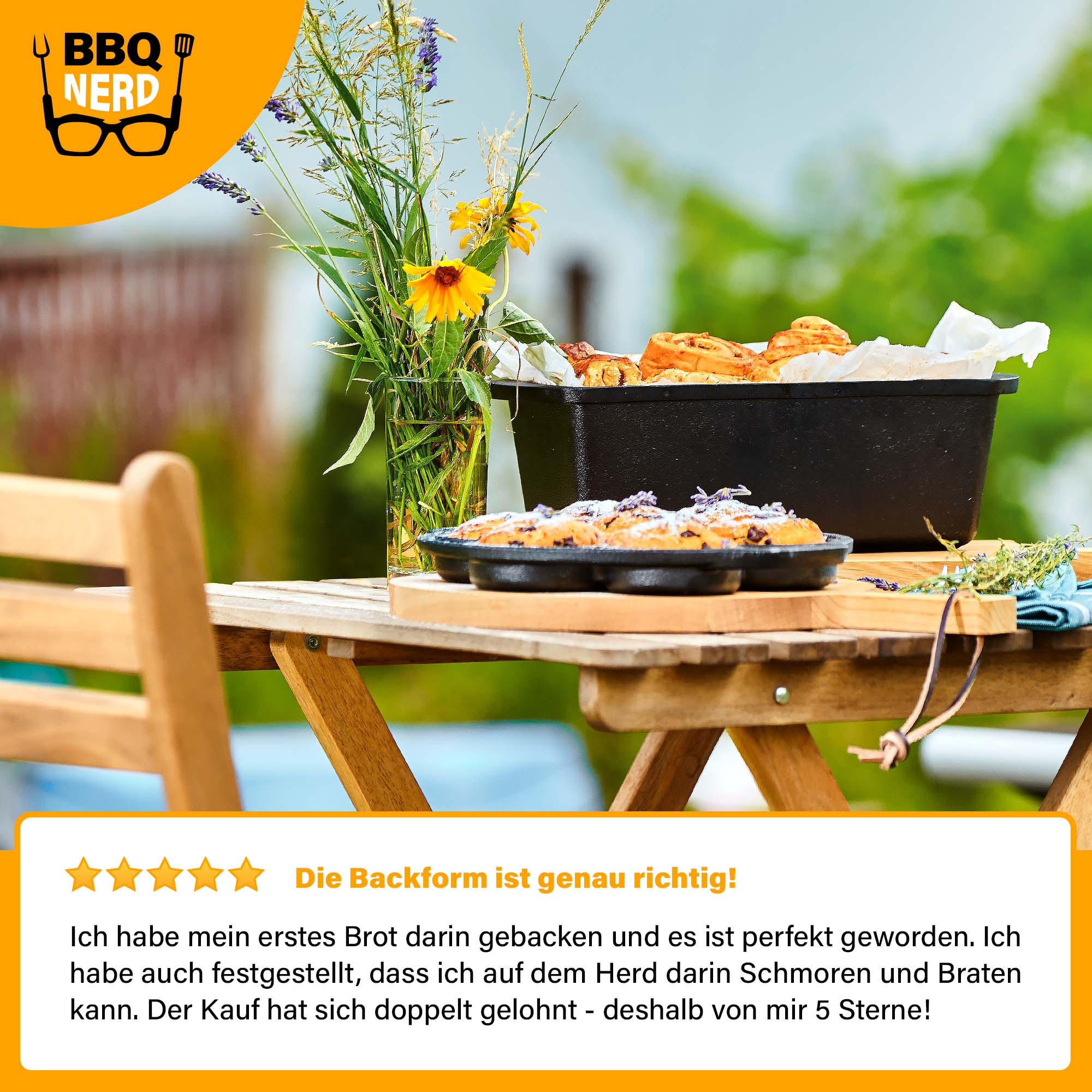 KASTENFORM Gusseisen Brotbackform 3L - Dutch Oven Feuertopf Gusstopf Grilltopf - Schwarz, Metall (14.5/15/37cm) - BBQ Nerd