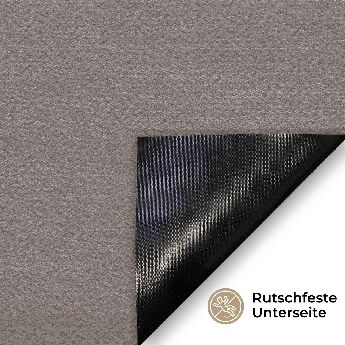 FUSSMATTE Startseite - Text - Taupe Fußabtreter 90x60 cm - Taupe, Kunststoff (90/0.4cm) - MuchoWow