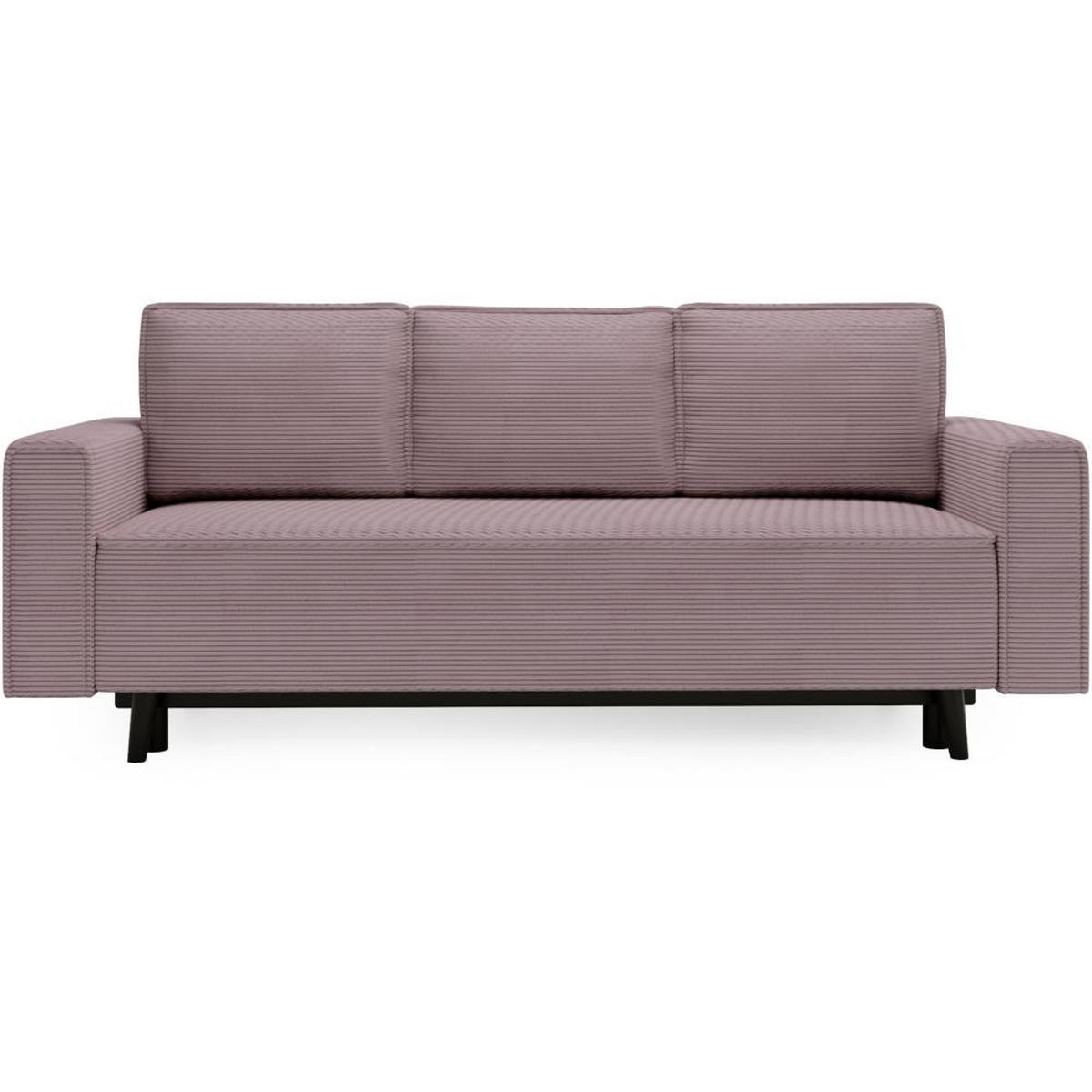 3-SITZER SOFA Monte mit Schlaffunktion rosa - Rosa, Textil (225/73/95cm) - Beautysofa
