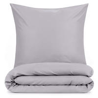 BETTWÄSCHE 3-teilig, 200/220 cm & 2x 40/80 cm, Grau - Grau, Textil (200/220cm) - Blumtal