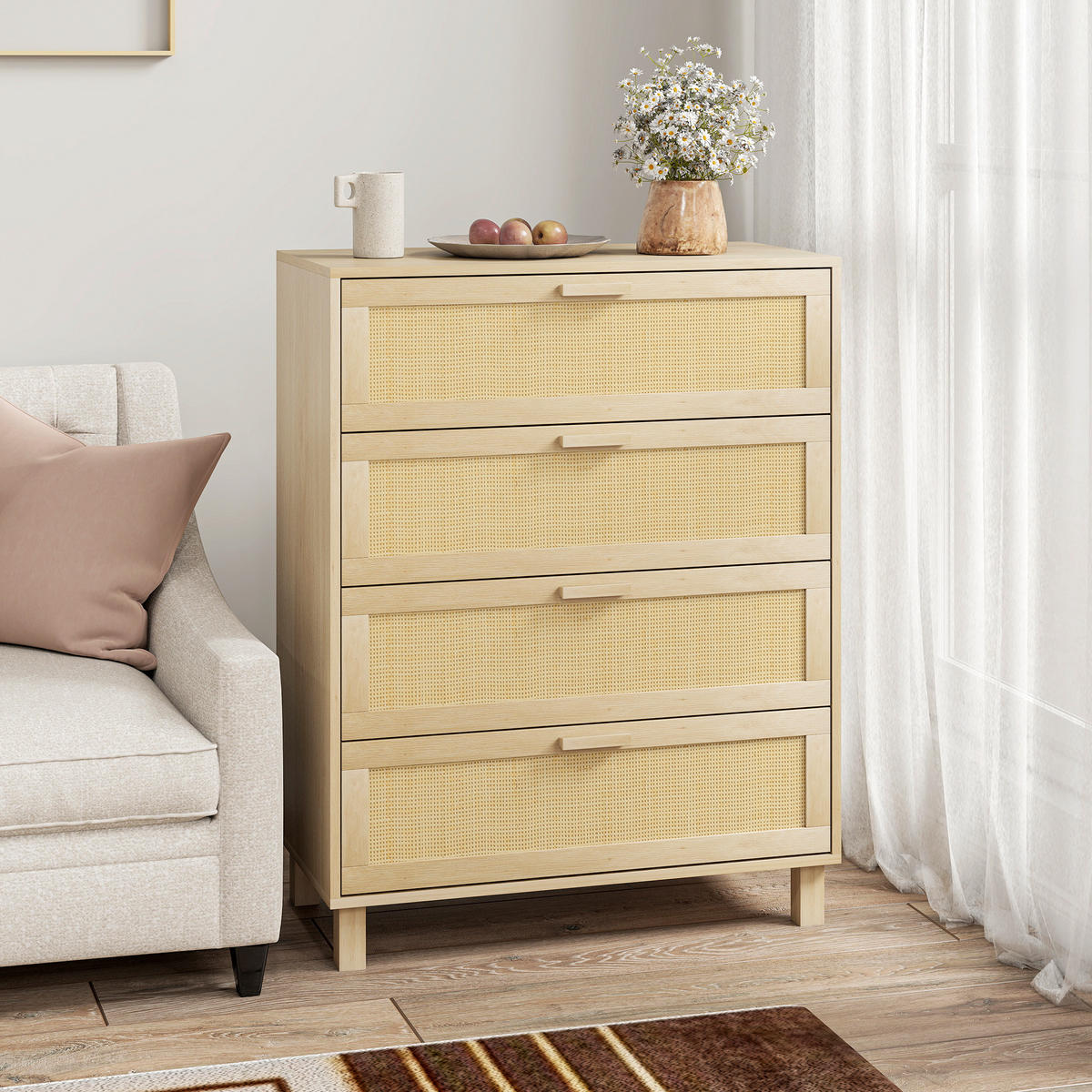 KOMMODE Naturfarben 80/40/103 cm - Naturfarben, Kunststoff (80/103/40cm) - PANGIVO