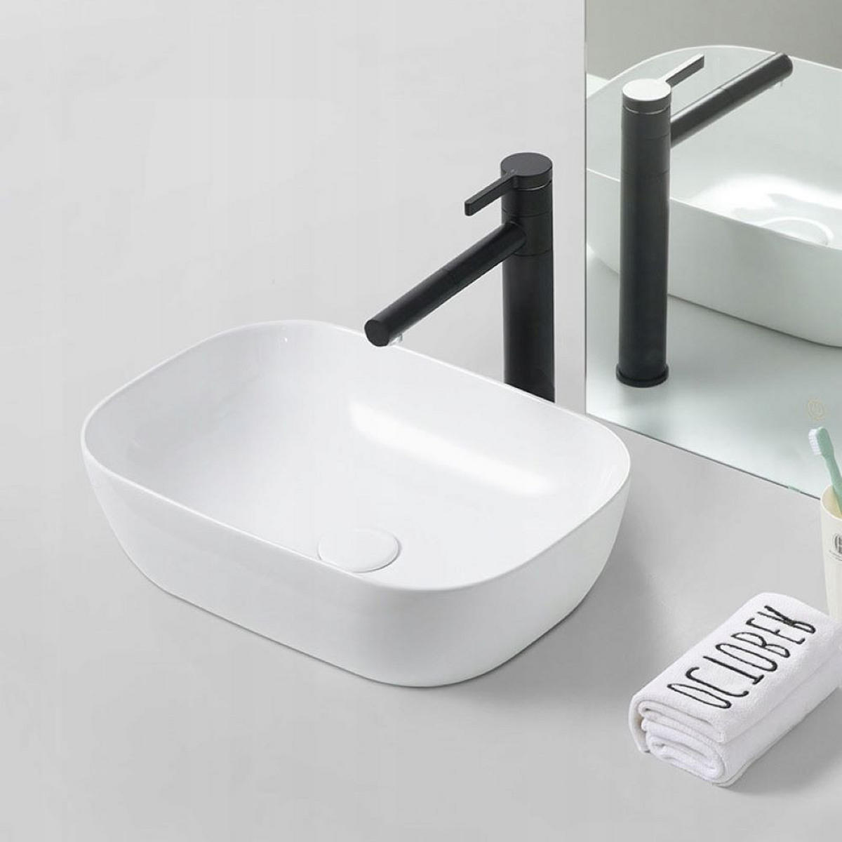 WASCHBECKEN, weiß 41/31/14 cm - Weiß, Keramik (41/14/31cm) - Rebiko