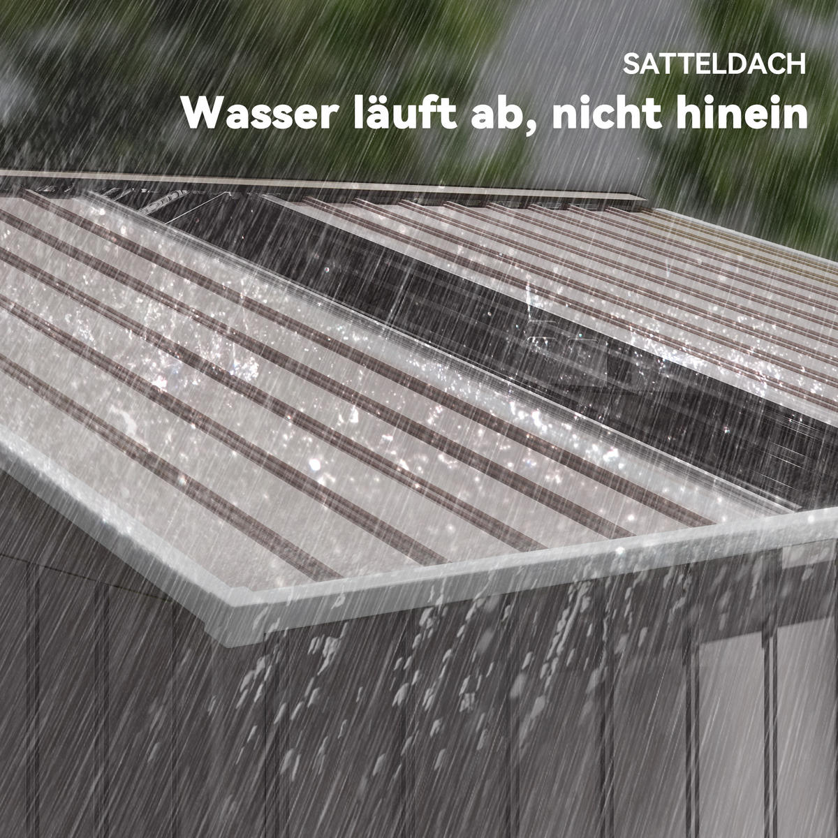 VERZINKTER Stahl Gerätehaus 277x 195x 192cm - Hellgrau, Metall (195/192/277cm) - Outsunny