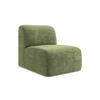 SOFAELEMENT Chenille Stoff Grün - Schwarz/Grün, Holzwerkstoff/Kunststoff (70/75/94cm) - Makamii