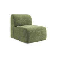 SOFAELEMENT Chenille Stoff Grün - Schwarz/Grün, Holzwerkstoff/Kunststoff (70/75/94cm) - Makamii