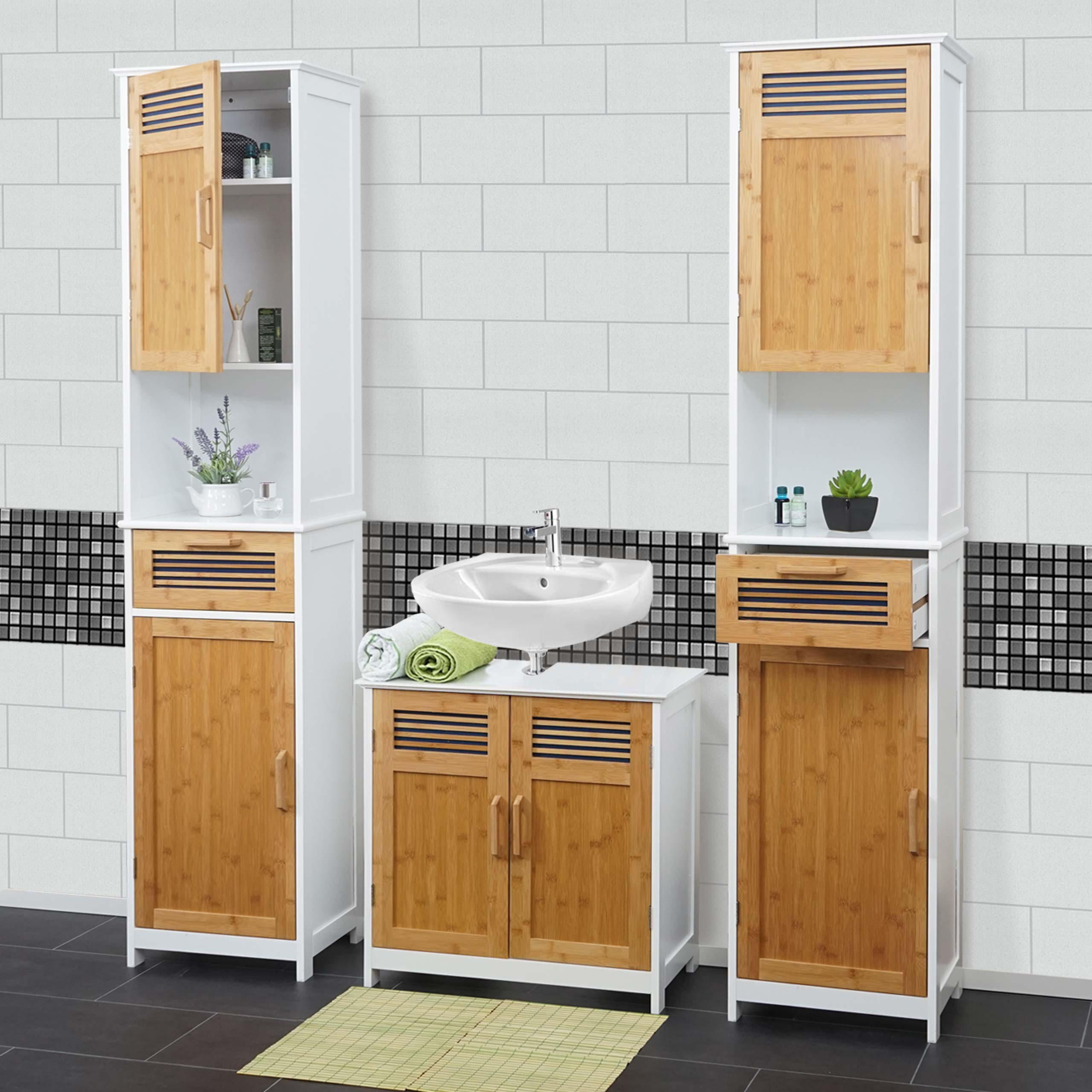 BADEZIMMERSET Braun 3-tlg.-Set - Braun, Holz (40/180/31cm) - MCW