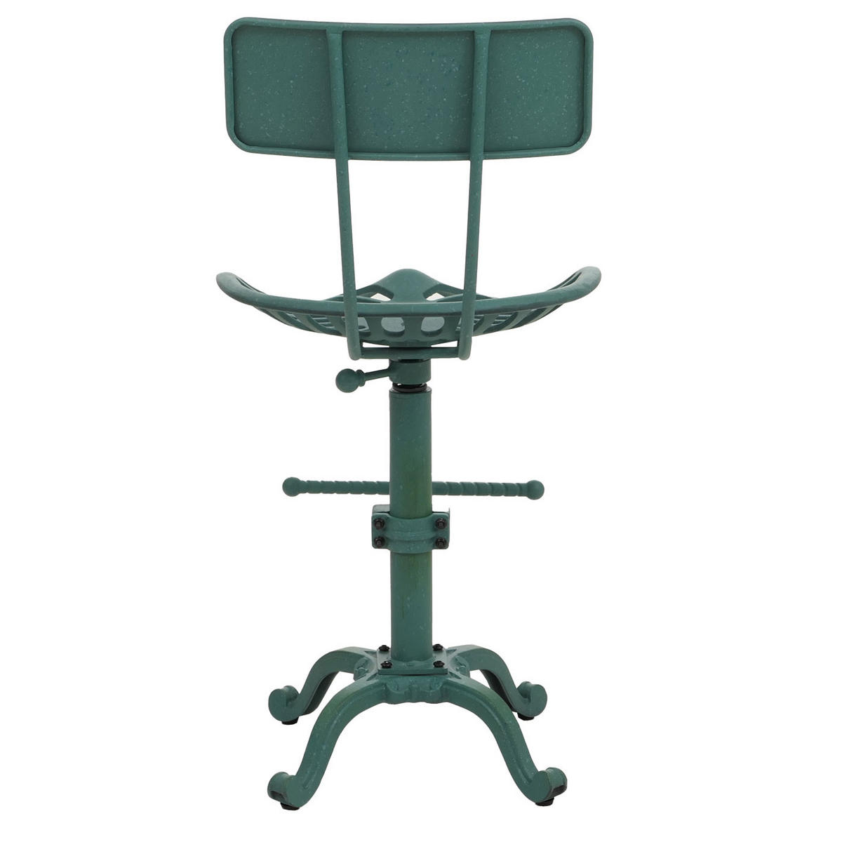 BARHOCKER Sitzhöhe 50-64cm höhenverstellbar drehbar Fußablage Metall Grün - Grün, Metall (44/89/36cm) - PROREGAL