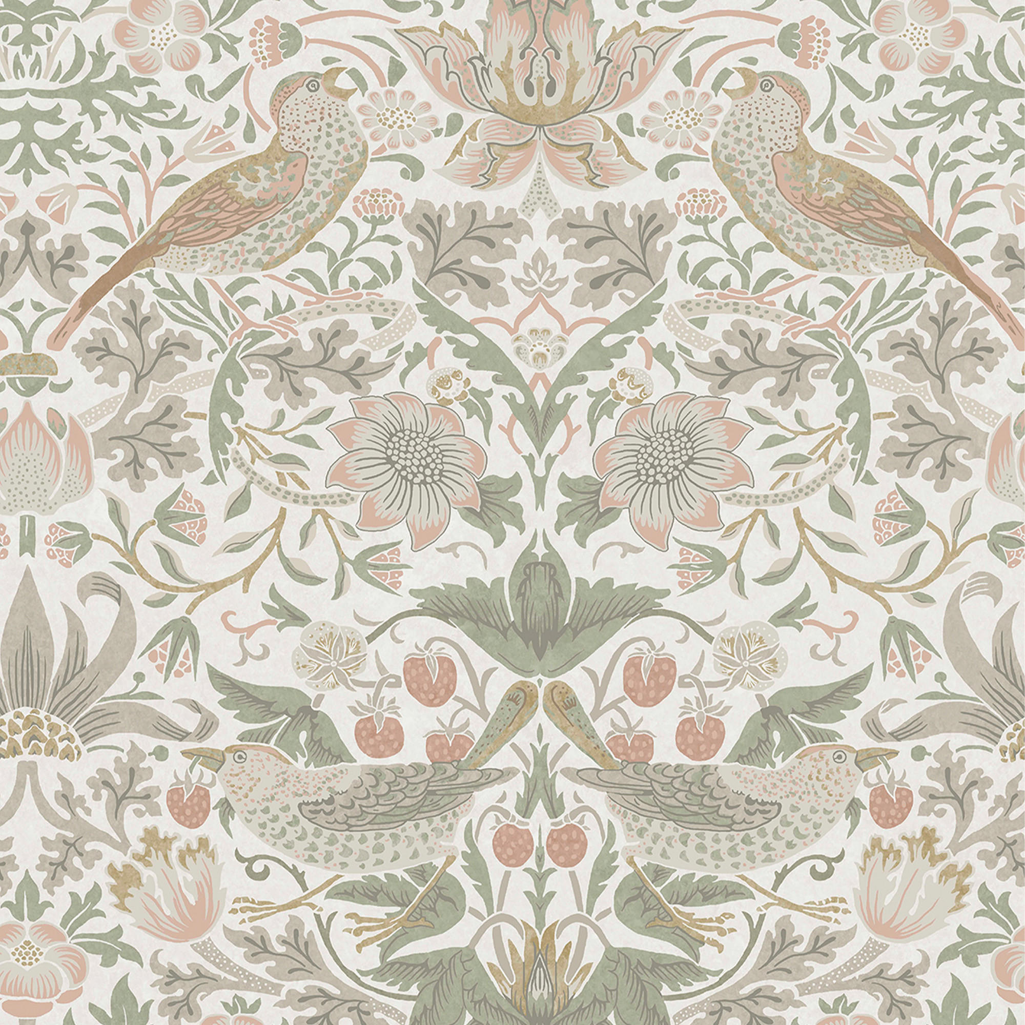 William Morris at Home Vliestapete Salbeigrün 52x1000 cm