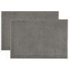 BADEMATTE, 2er-Set, 50x70 cm, 100% Baumwolle, Grau - Anthrazit, Textil (50/70cm) - Zollner