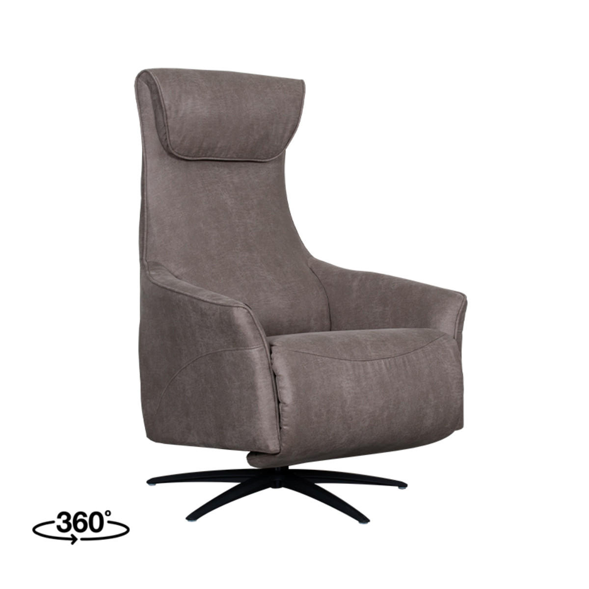 SESSEL Lund Taupe 83/74/112 cm - Taupe, Textil (74/112/83cm) - LABEL51