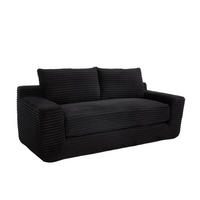 SCHLAFSOFA 180/85/62 cm Schwarz Cord - Schwarz, Textil (85/62/180cm) - Oxeza