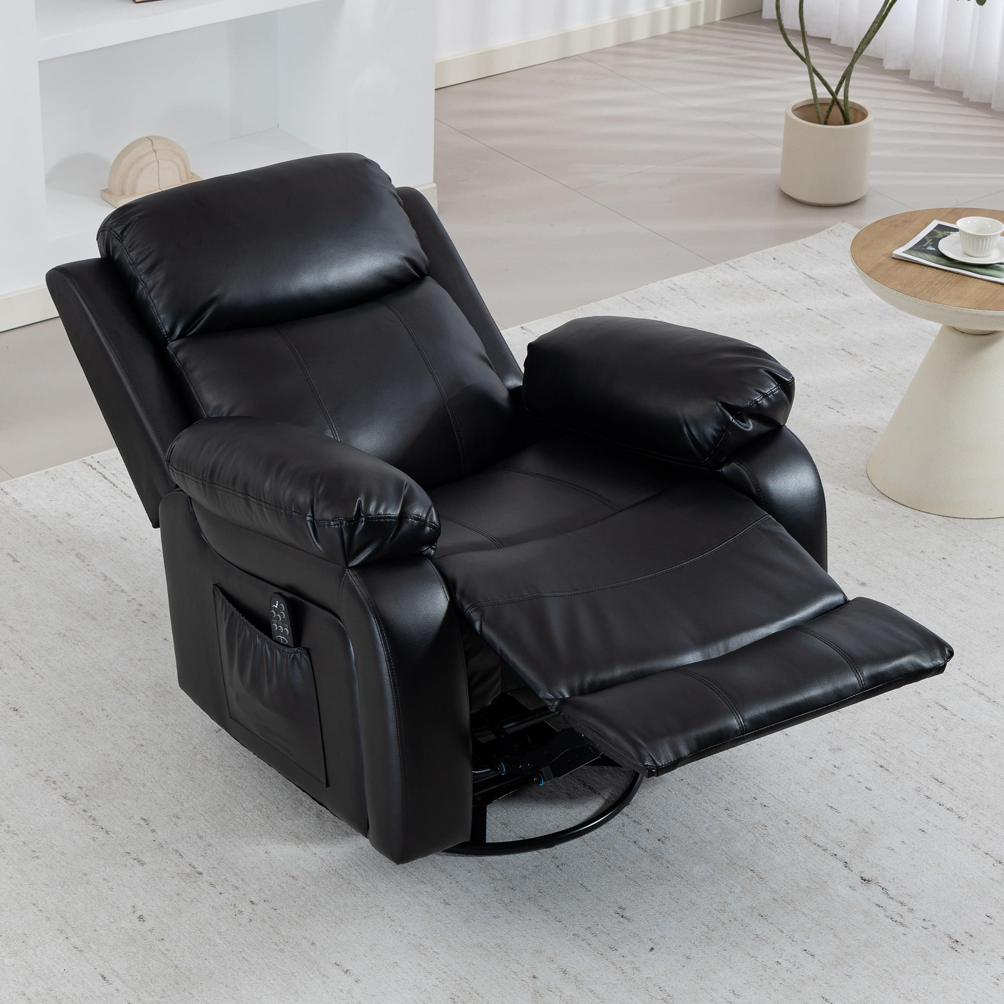 Thumbnail - Homcom Massagesessel, Schwarz, Textil, 92x100x98 cm, Wohnzimmer, Sessel, Massagesessel