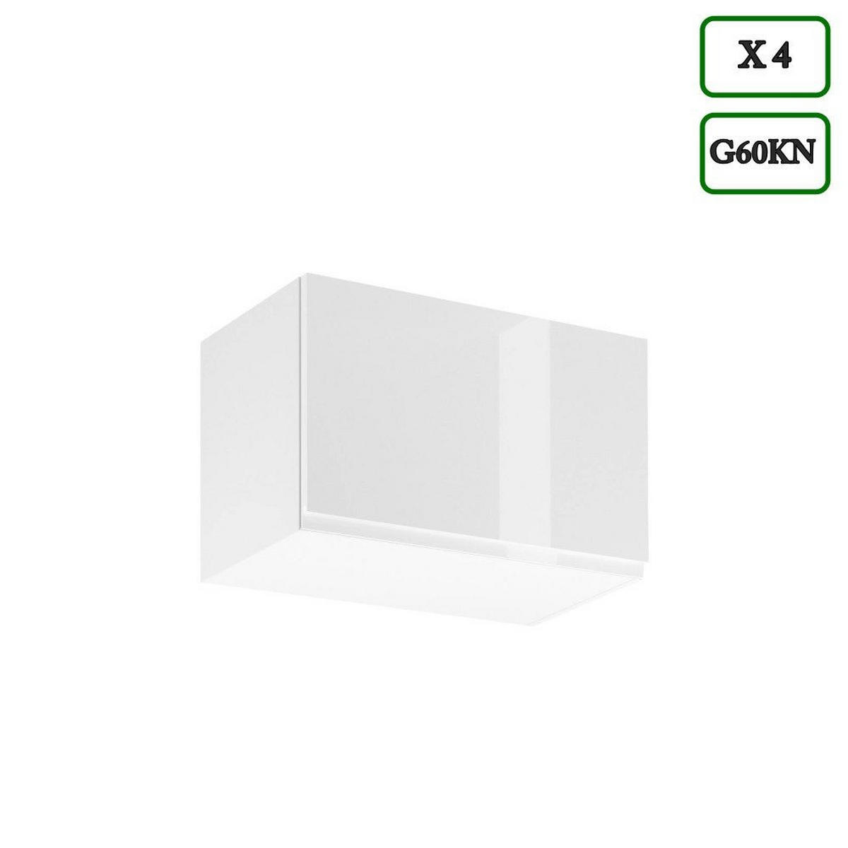 KÜCHENZEILE 240 cm Aspen K101-M240 in Weiß /Hochglanz - Weiß Hochglanz, Holz (240/212/60cm)