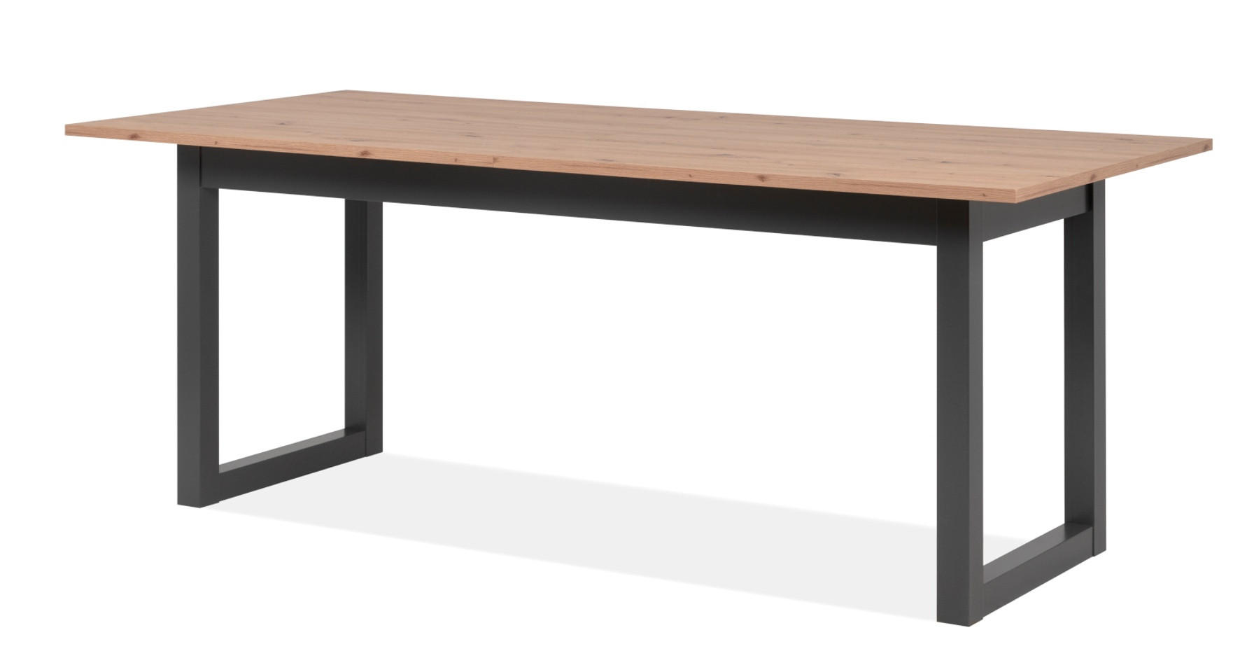 ESSTISCH Eiche Artisan, grau Industrial 200 x 240 cm, Küchentisch ausziehbar - Anthrazit/Eiche Artisan, Holzwerkstoff (200/90/75cm) - Furn.Design