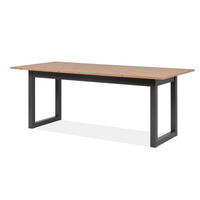 ESSTISCH Eiche Artisan, grau Industrial 200 x 240 cm, Küchentisch ausziehbar - Anthrazit/Eiche Artisan, Holzwerkstoff (200/90/75cm) - Furn.Design