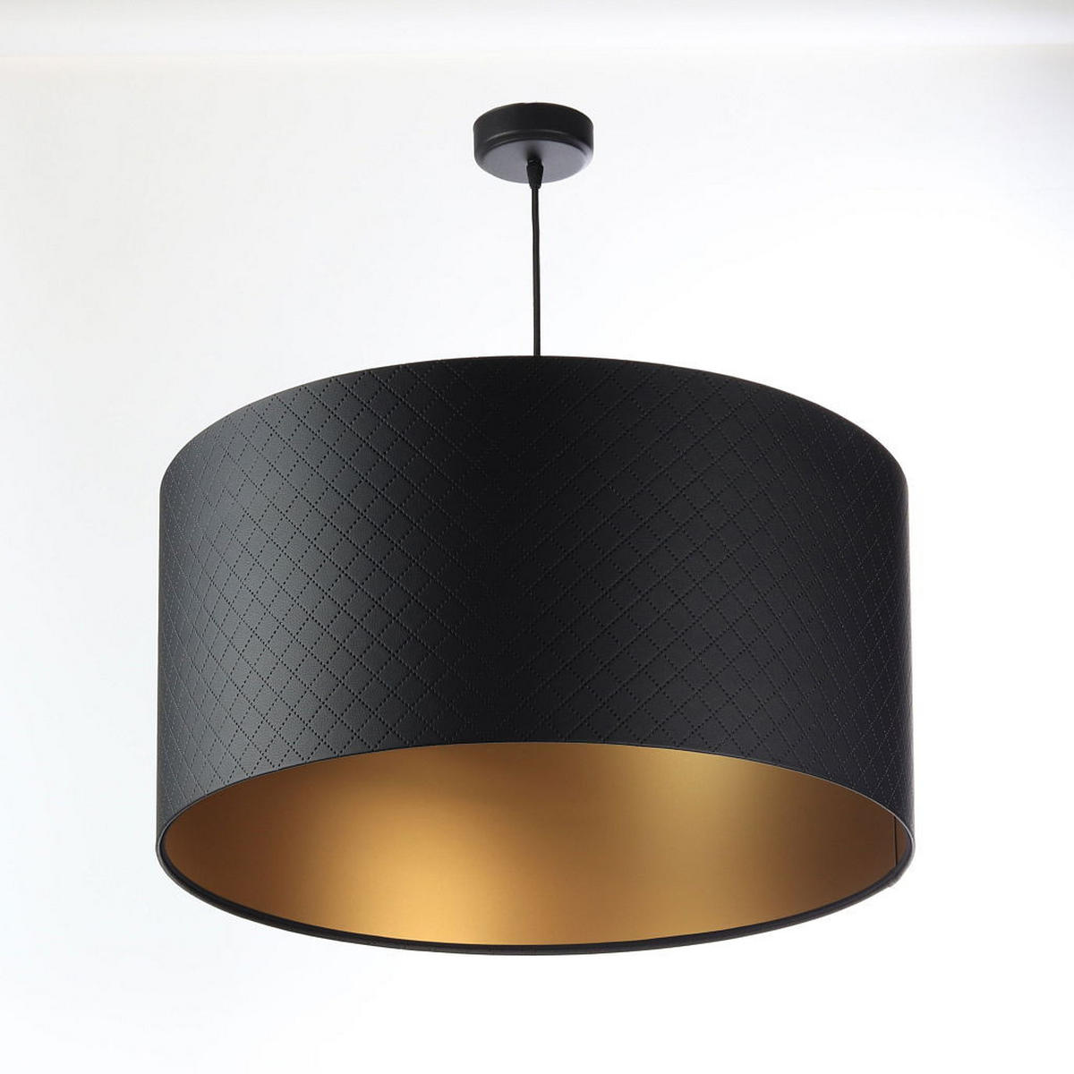 HÄNGELEUCHTE Gold 50/25 cm - Goldfarben/Schwarz, Kunststoff (50/0.8/25cm) - ONZENO