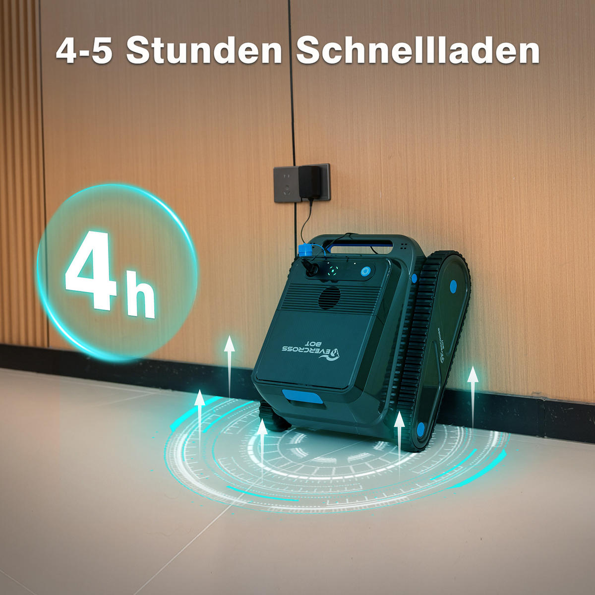 POOLROBOTER U8 - Schwarz, Kunststoff (46.3/30.7/49.6cm) - EVERCROSS BOT