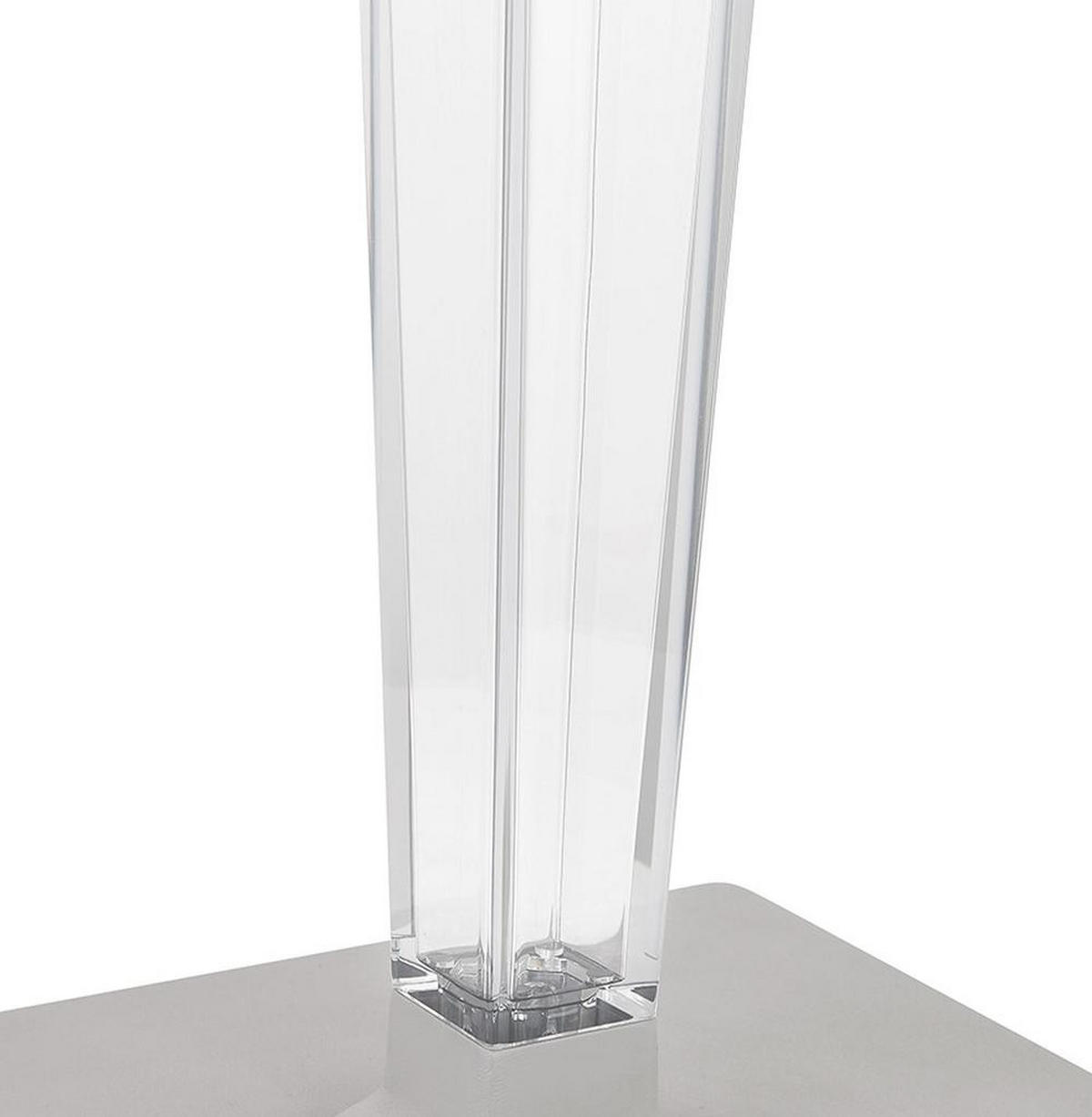 TISCH Rund Transparentes Mittelfuß Outdoor NORIX, Schwarz 68x68x71,6 cm - Transparent/Schwarz, Holzwerkstoff/Metall (68/68/72cm) - KADIMA DESIGN