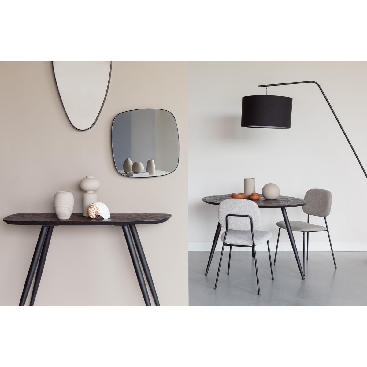 STEHLAMPE Martine Schwarz - Schwarz, Metall (160/50/220cm) - Housecraft Living