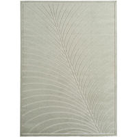 TEPPICH Outdoor, Fußbodenheizung-geeignet, mit Blattmotiv, aus Polypropylen, ENGADIN in Salbeigrün, 140 x 200 cm - Grün, Textil (140/200cm) - KADIMA DESIGN
