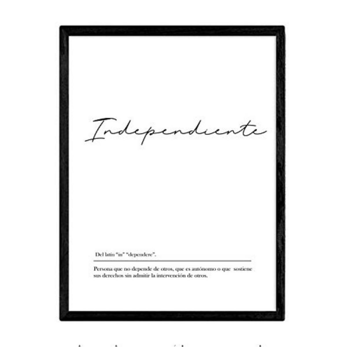 POSTER Wortkunst Independiente Nordisch A4 Rahmenlos - Klar, Papier (29.7/5/21cm) - Nacnic