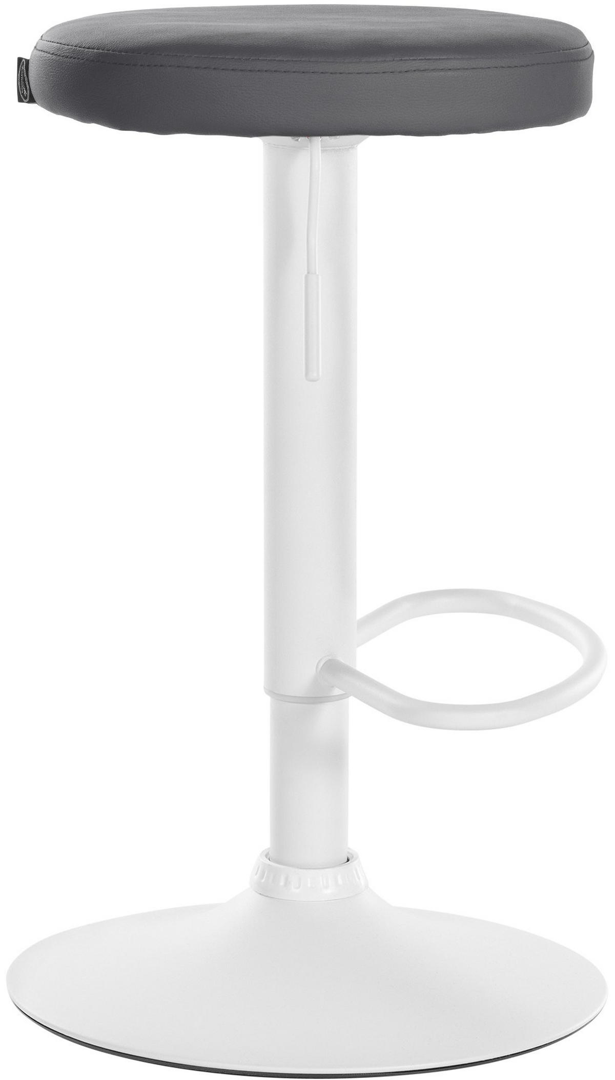 BARHOCKER Ponte 60-81 cm Grau - Grau, Leder (38.5/60/38.5cm) - furnicato