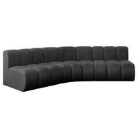 ECKSOFA modulares Sofa Montra-L1 - 290x174x70 cm Schwarz - Schwarz, Holzwerkstoff/Textil (290/174cm) - ALTDECOR
