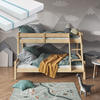 ETAGENBETT Everest Naturholz 120x200/80x200 cm mit 2 Matratzen - Hellbraun, Holz (120/200cm) - VitaliSpa