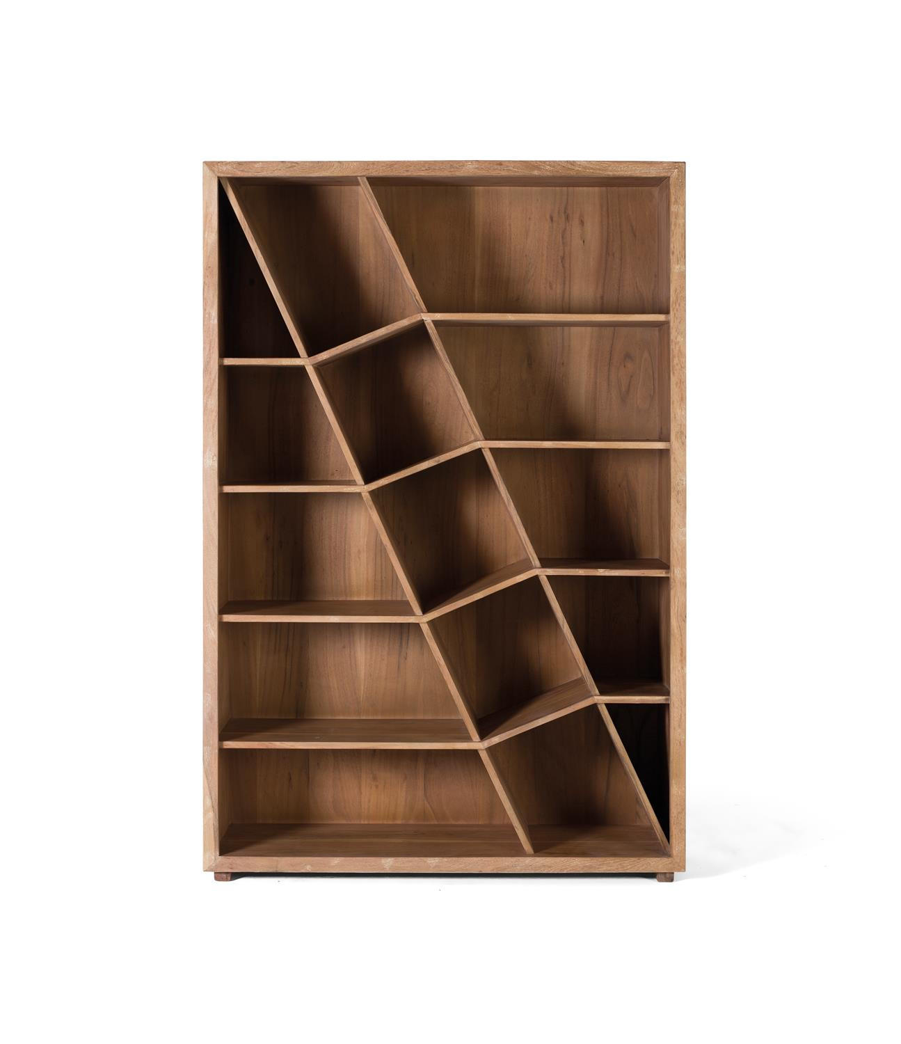 BÜCHERREGAL aus braunem Mangoholz - Braun, Holz (120/180/40cm) - Giner y Colomer