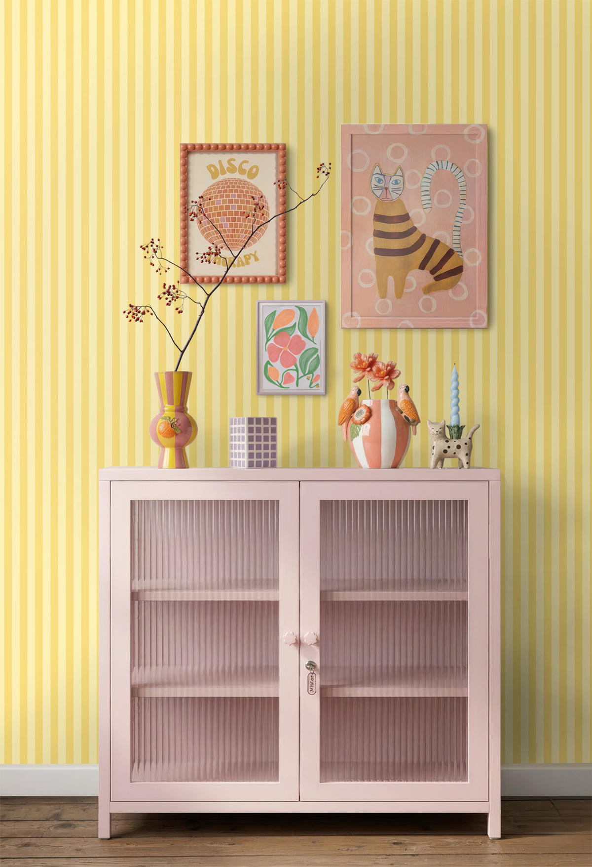TAPETE Streifen 50 x 900 cm - Gelb, Papier (50/900cm) - ESTAhome