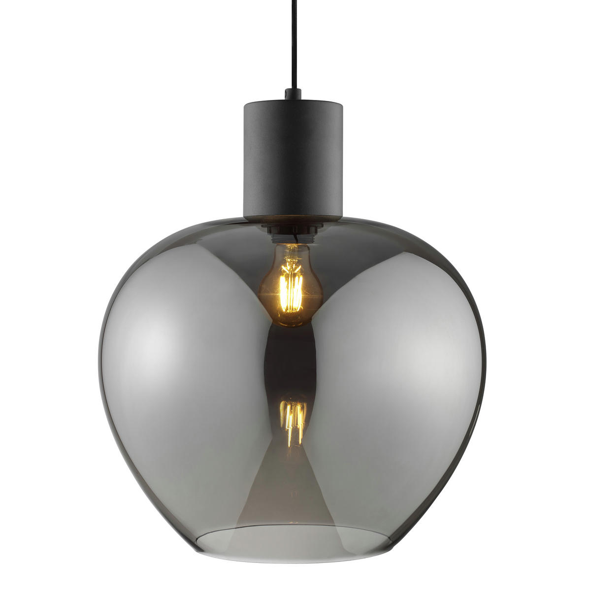 LED DECKENLEUCHTE Ligari Schwarz/Rauchglas 35/35/150 cm - Multicolor, Kunststoff (35/35/150cm) - Brilliant