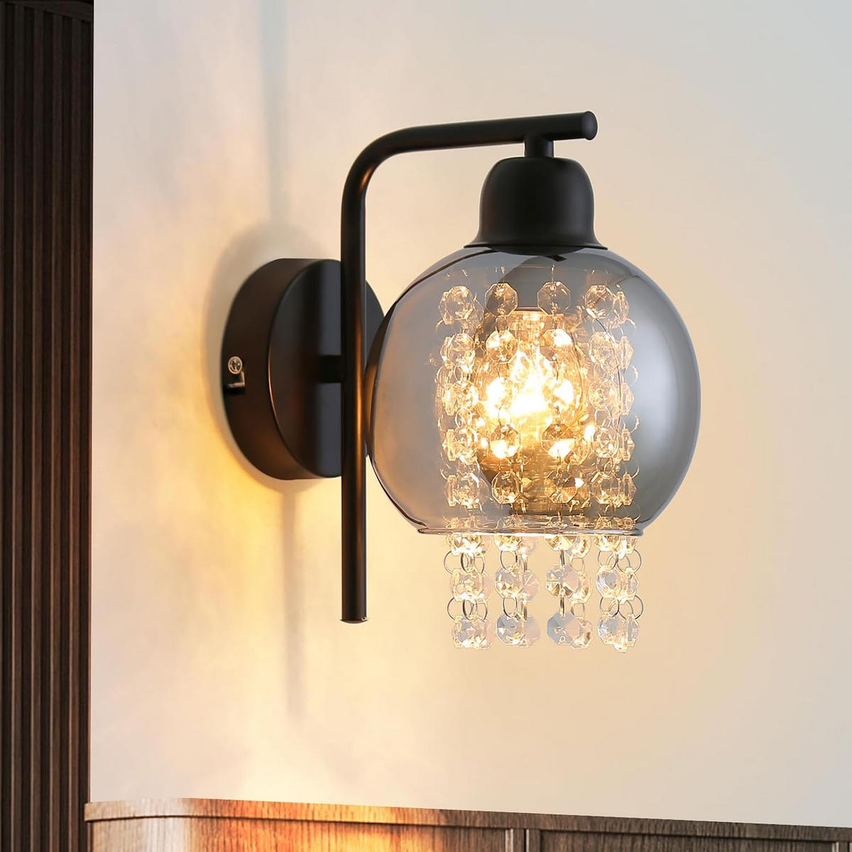 WANDLEUCHTE Zyzzh 15.0/15.0/23.0 cm - Schwarz, Metall (15/23/15cm) - ZMH