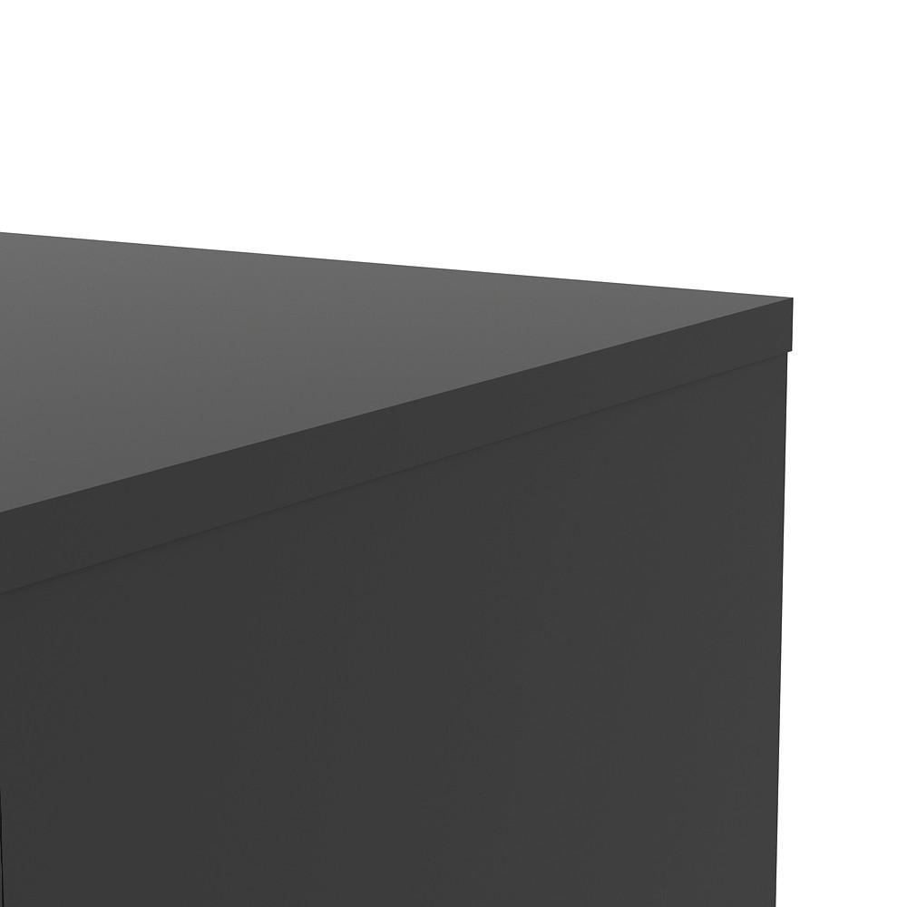 SIDEBOARD mattschwarz - Schwarz, Holzwerkstoff (121/91/50cm) - ebuy24