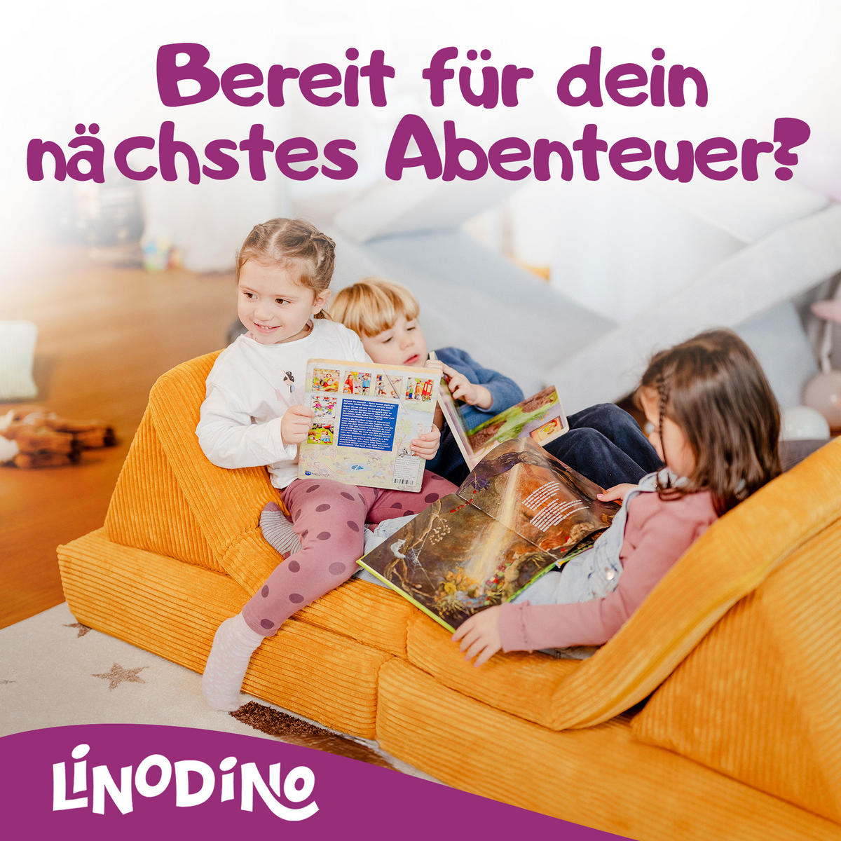 KINDERSOFA Spielparadies - Gelb, Textil (66/52/150cm) - Linodino