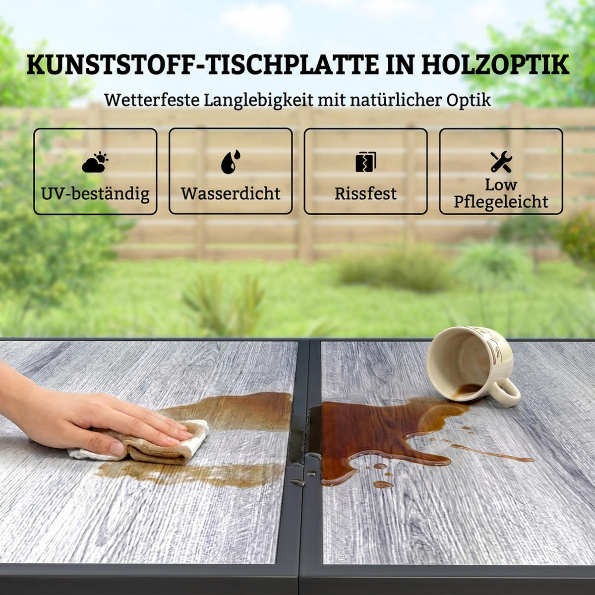 GARTENMÖBEL-SET Schwarz 150.0/80.0/74.0cm - Schwarz, Metall