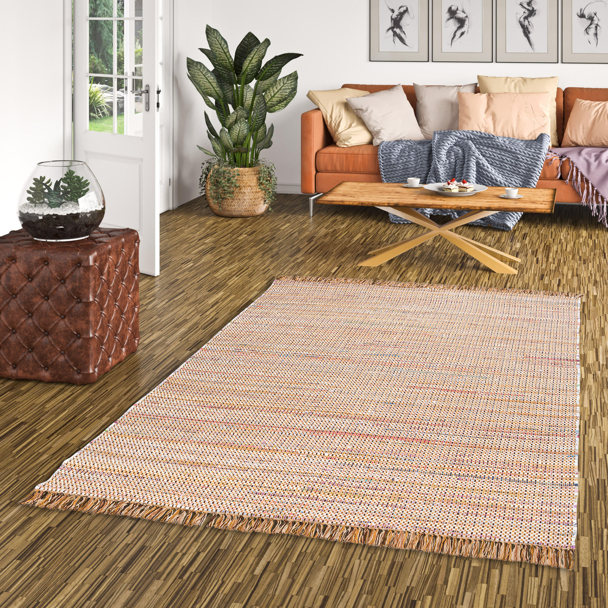 BAUMWOLLE NATUR TEPPICH CAYENNE - Braun, Textil (170/240cm) - Pergamon