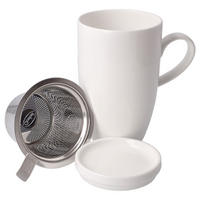 TEETASSE Kaiser Porzellan, Fine Bone China, Metall, weiß glasiert, 450 ml - Weiß, Keramik (0.45L) - Goebel