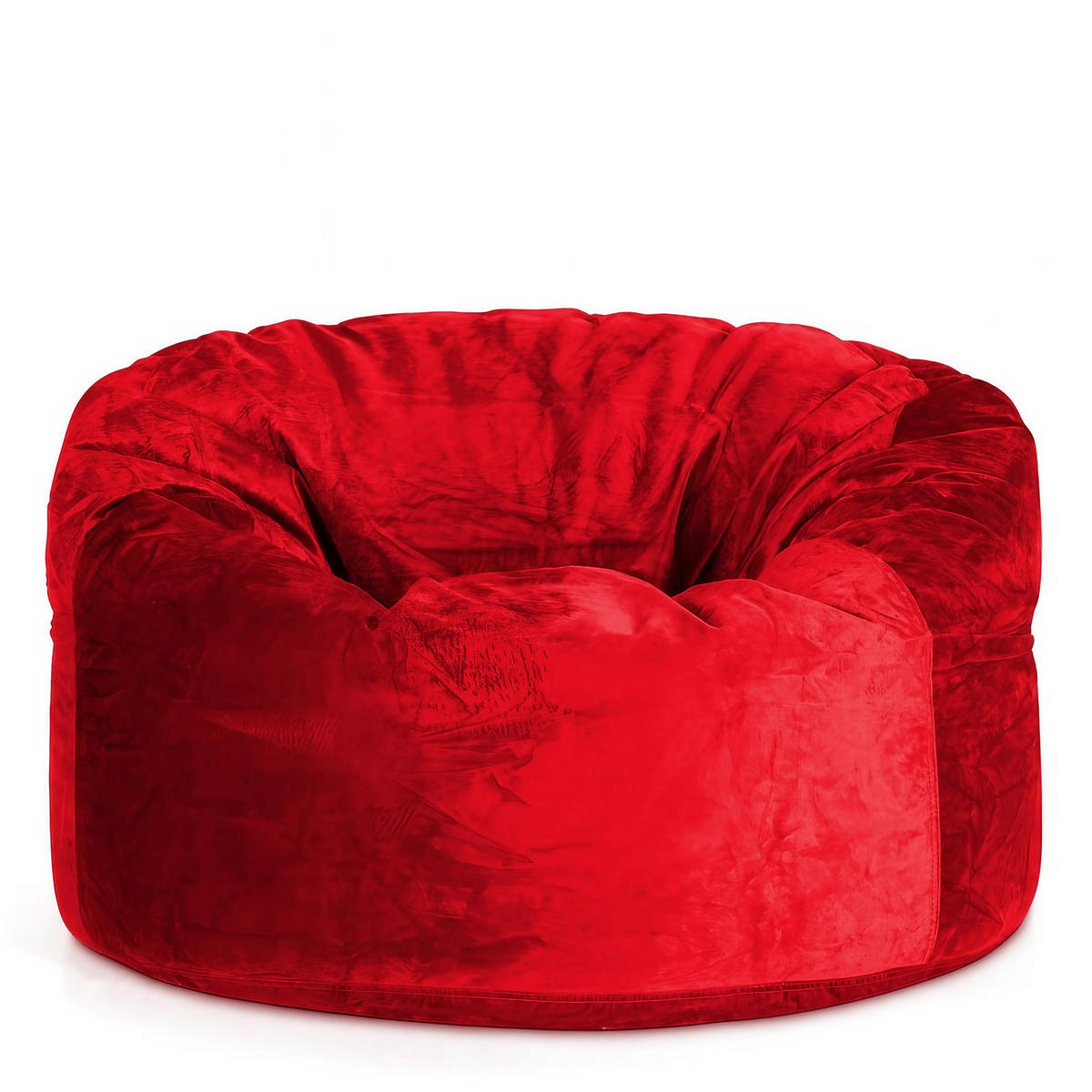 RIESEN-SITZSACK XXL JUMBO Velours 3ft - Rot, Textil (105/65/105cm) - Green Bean