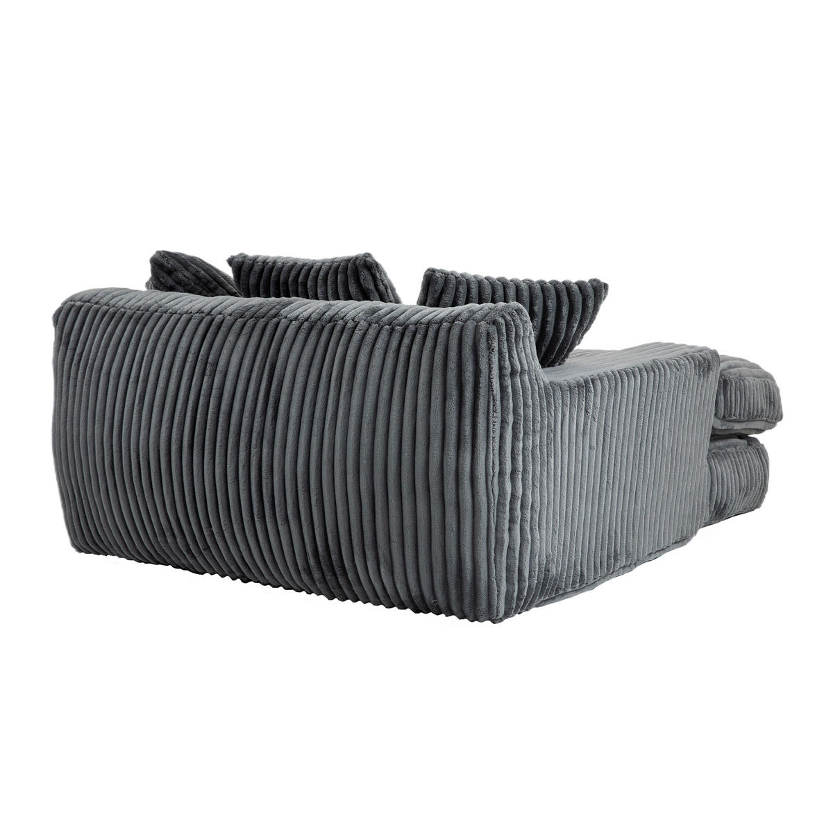 SOFABETT 125/155/63 cm Dunkelgrau - Dunkelgrau, Textil (155/63/125cm)