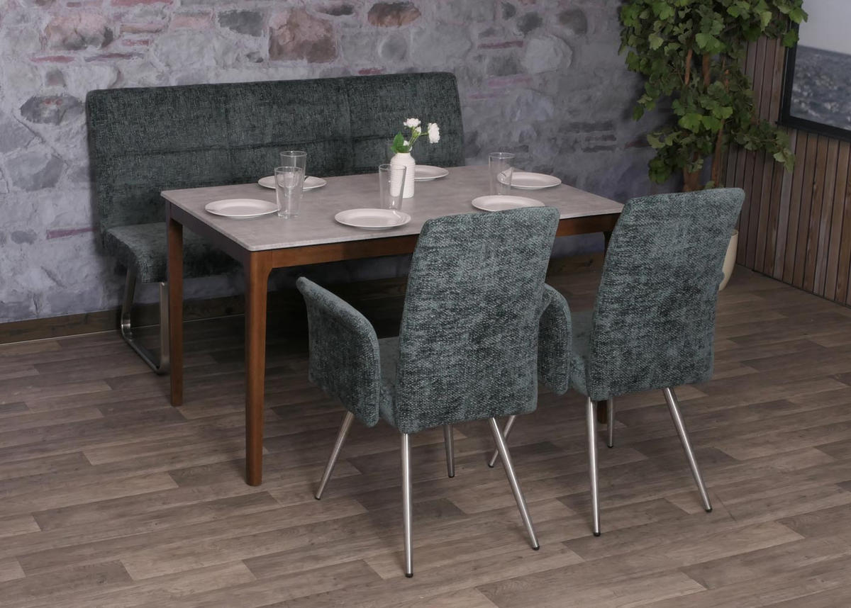 ESSZIMMER-SET Blau 3er-Set - Blau, Textil (160/100/65cm) - MCW