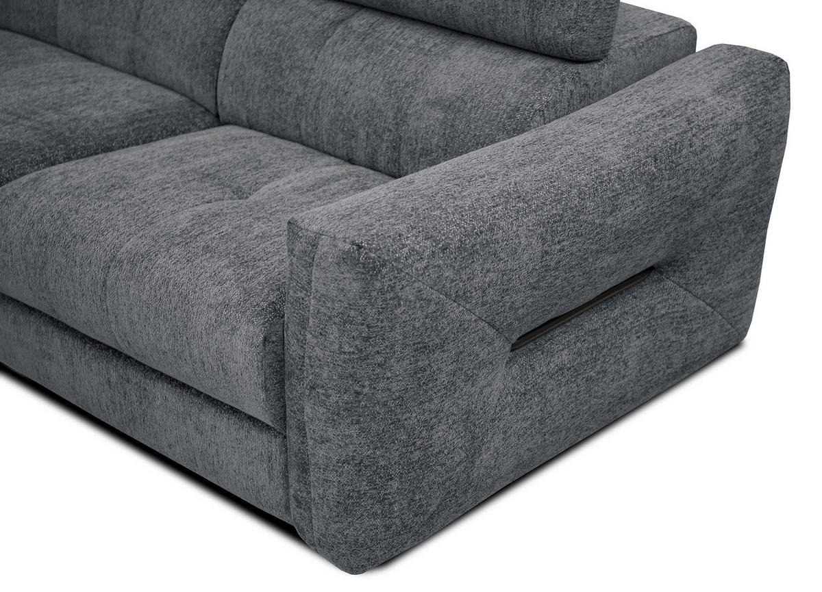 ECKSOFA CALVERA 5-Sitzer, graphitfarben - Graphitfarben, Holzwerkstoff/Textil (239/298cm) - Courtois Laville