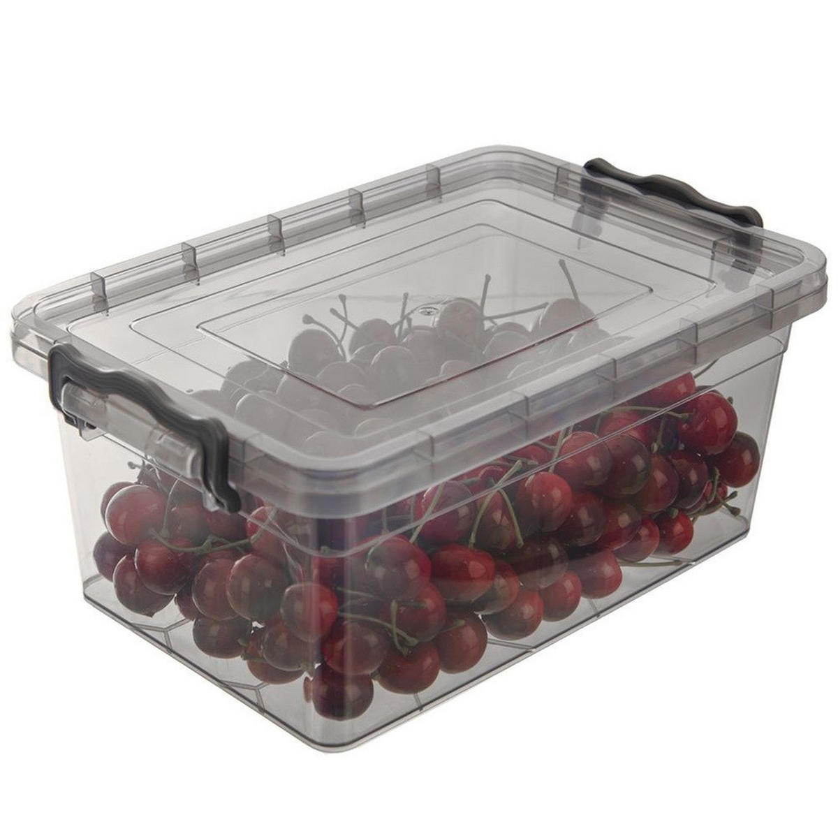 VORRATSBOX Stapelbar 5 l Dunkelgrau - Dunkelgrau, Kunststoff (20/13/30cm) - Orion 