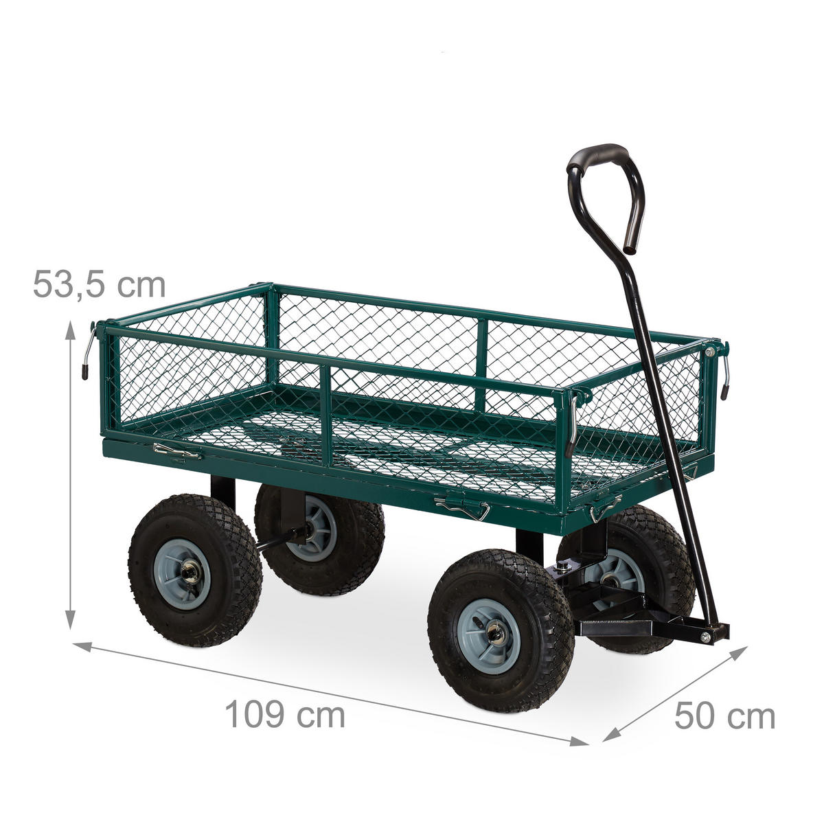 HANDWAGEN - Multicolor, Kunststoff/Metall (50/53.5/109cm) - Relaxdays