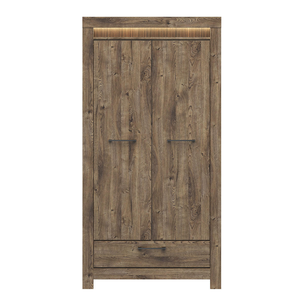 KLEIDERSCHRANK 2 Türen Amaury Holz - Braun, Holzwerkstoff (102/200/62cm) - Petits-meubles